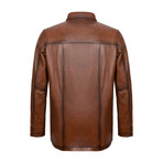 Robin Leather Jacket // Light Brown (XL)