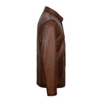 Jack Leather Jacket // Light Brown (2XL)