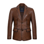 Lee Leather Jacket // Light Brown (L)