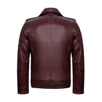 Casey Leather Jacket // Bordeaux (XL)