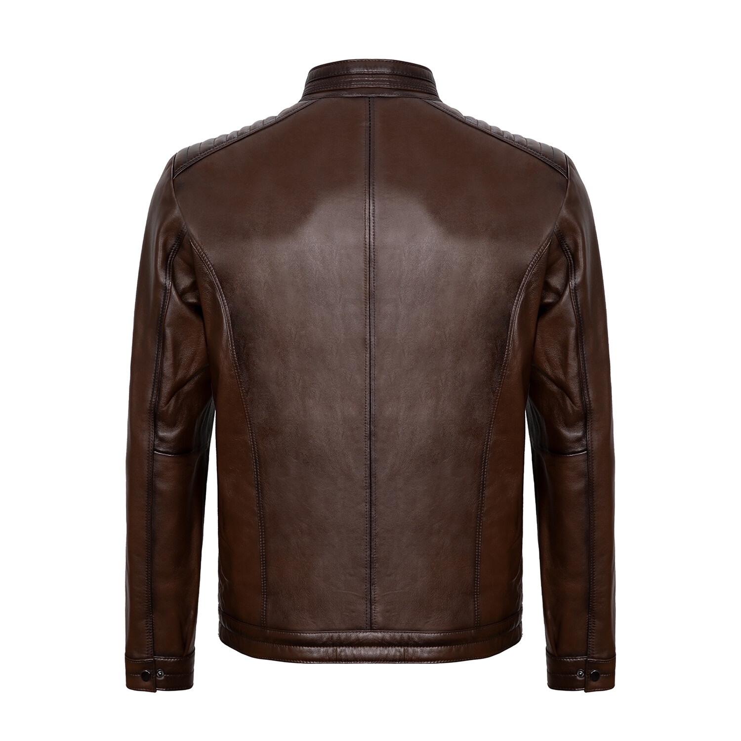 Micah Leather Jacket // Chestnut (XL) - Paul Parker - Touch of Modern