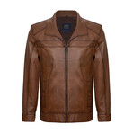 Stanley Leather Jacket // Light Brown (2XL)