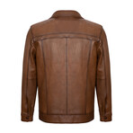 Stanley Leather Jacket // Light Brown (3XL)