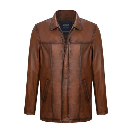 Robin Leather Jacket // Light Brown (S)