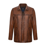 Robin Leather Jacket // Light Brown (XL)