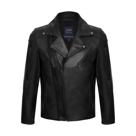 Fraser Leather Jacket // Black (S)