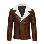 Ryan Leather Jacket // Light Brown (XL)
