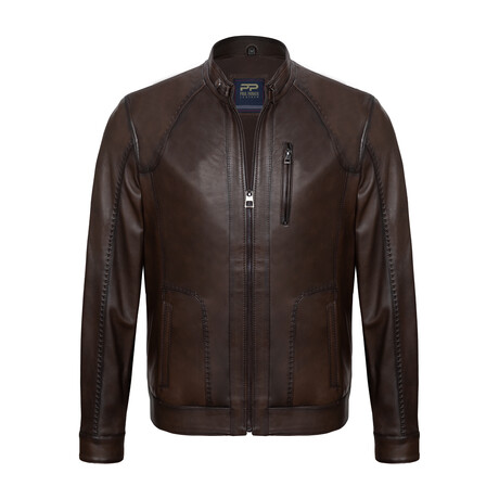 Roy Leather Jacket // Brown (S)