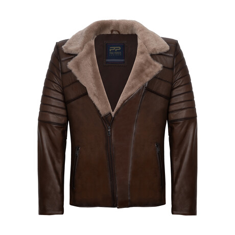 George Leather Jacket // Brown (S)