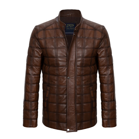 Michael Leather Jacket // Chestnut (S)