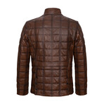 Michael Leather Jacket // Chestnut (3XL)