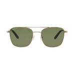 Men's Pilot Sunglasses // Gold + Green
