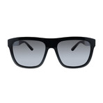 Men Square Sunglasses V1 // Black + Gray