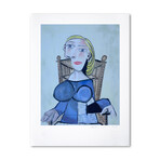 Femme Blonde Au Fauteuil D'Osier