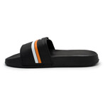 Velcro Stripe Slides // Black (Size 8)