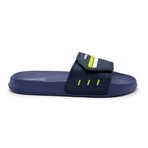 Velcro Stripe Slides // Navy (Size 8)