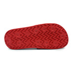 Velcro Stripe Slides // Red (Size 8)