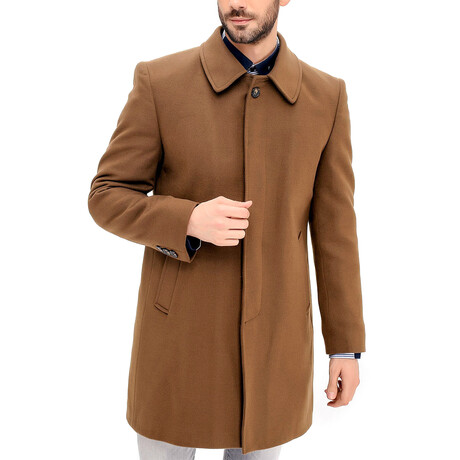 Chesterfield Flannel Coat // Camel (XXL)