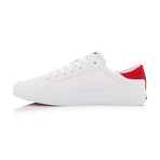 Zeus Canvas Lo Sneakers // White + Red (US: 6)