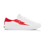 Zeus Canvas Lo Sneakers // White + Red (US: 8.5)