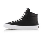 Zeus Hi Leather Sneaker // Black + White (US: 10.5)