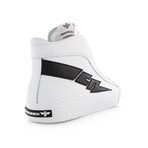 Zeus Hi Leather Sneaker // White + Black (US: 8)