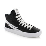 Zeus Hi Leather Sneaker // Black + White (US: 8)