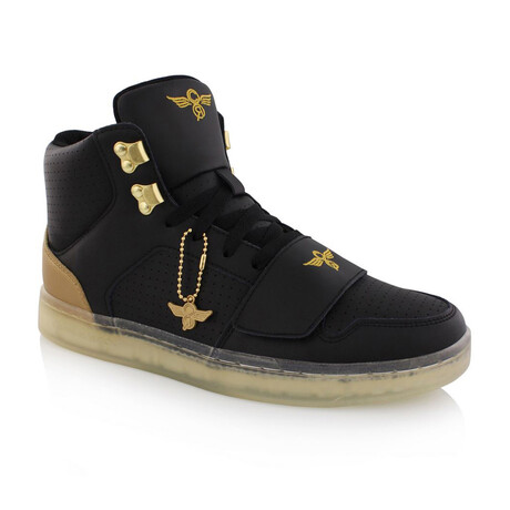 Cesario Hi Sneaker // Black + Gold (US: 7)