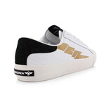 Zeus Lo Leather Sneaker // White + Gold (US: 9)