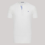 Henley Short Sleeve Tee // White (S)