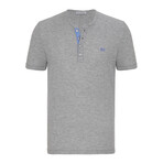 Henley Short Sleeve Tee // Gray Melange (M)