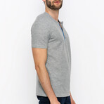 Henley Short Sleeve Tee // Gray Melange (M)