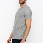 Henley Short Sleeve Tee // Gray Melange (M)