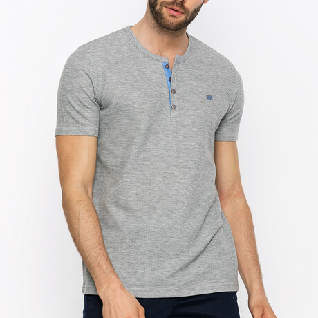 Henley Short Sleeve Tee // Gray Melange (S)