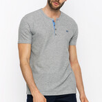 Henley Short Sleeve Tee // Gray Melange (M)