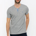 Henley Short Sleeve Tee // Gray Melange (M)