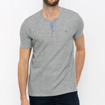 Henley Short Sleeve Tee // Gray Melange (M)