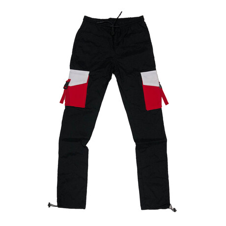 Nylon Pants // Black + Red (S)