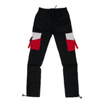 Nylon Pants // Black + Red (S)
