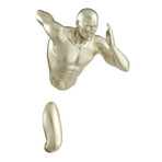 Man Sculpture Wall Runner // 13" // Gold