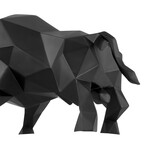 Geometric Bull Sculpture // Matte Black