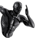 Man Sculpture Wall Runner // 13" // Black