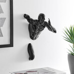 Man Sculpture Wall Runner // 13" // Black