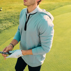 Pullover with Front Pocket // Light Blue (Men's Medium)