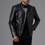 Jonas Leather Jacket // Black (S)