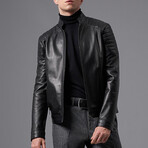 Finnegan Leather Jacket // Black (L)