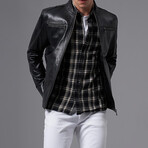 Jameson Leather Jacket // Black (L)