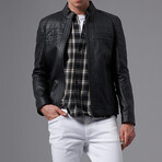 Kason Leather Jacket // Black (M)