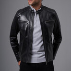 Zachary Leather Jacket // Black (M)