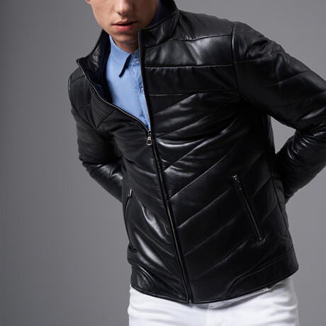 Cyrus Leather Jacket // Black (S)